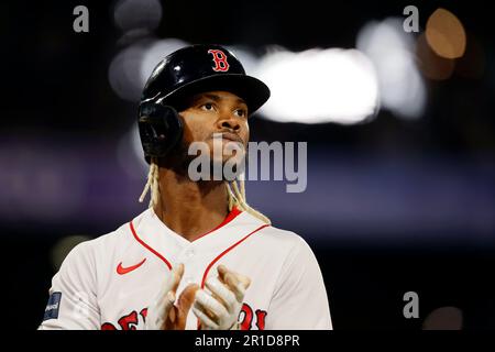 Boston Red Sox's Enmanuel Valdez plays against the Toronto Blue Jays during  the sixth inning of a baseball game, Monday, May 1, 2023, in Boston. (AP  Photo/Michael Dwyer Stock Photo - Alamy