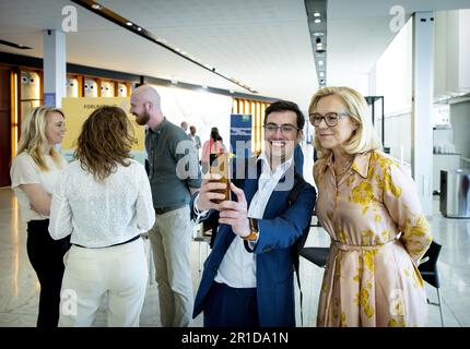 AMSTERDAM - Sigrid Kaag during the 117th party congress of D66 in the Amsterdam RAI. ANP KOEN VAN WEEL netherlands out - belgium out Stock Photo