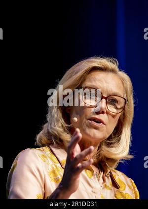 AMSTERDAM - Sigrid Kaag during the 117th party congress of D66 in the Amsterdam RAI. ANP KOEN VAN WEEL netherlands out - belgium out Stock Photo