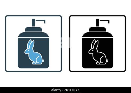 Pet shampoo icon. Solid icon style. pets care sign. pet cleaning symbol. Simple vector design editable Stock Vector