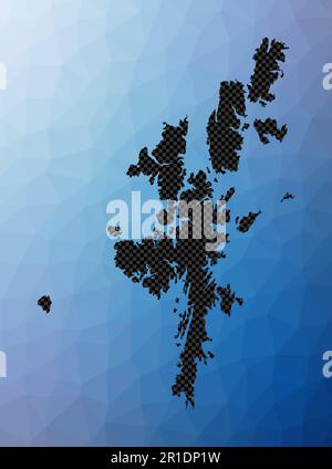 Mainland geometric map. Stencil shape of Mainland in low poly style. Classy island vector illustration. Stock Vector