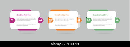 Simple minimalistic infographic text presentation template design Stock Vector