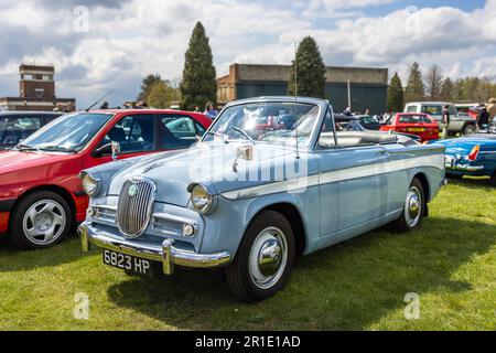 1960 Singer Gazelle, on display at the April Scramble held at the Bicester Heritage centre on the 23 April 2023. Stock Photo