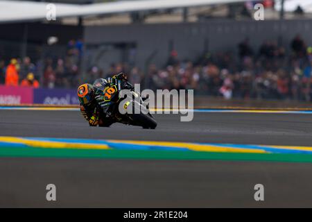 Circuit de la Sarthe, Le Mans, Pays de la Loire, France. 13th May 2023; Circuit de la Sarthe, Le Mans, Pays de la Loire, France; 2023 MotoGP SHARK Grand Prix de France Qualifying Day: Number 10 Mooney VR46 Racing rider Luca Marini during qualifying at the French MotoGP Credit: Action Plus Sports Images/Alamy Live News Stock Photo