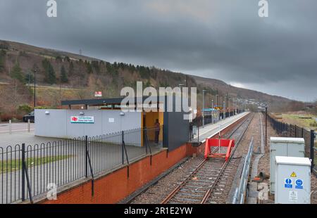 Ebbw Vale Town railway station Stock Photo