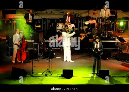 Milan Italy 2008-07-10 : Buena Vista Social Club live concert at the Tribune Idroscalo Stock Photo