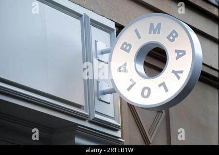 Bimba y Lola shop sign in the city centre of Santander Cantabria