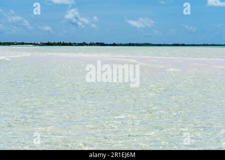 Beautiful Sandbar on the Spanish Wells in the Bahamas Stock Photo