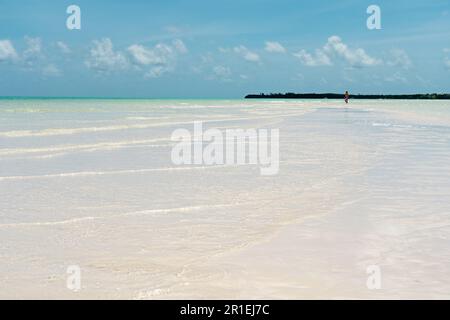 Beautiful Sandbar on the Spanish Wells in the Bahamas Stock Photo