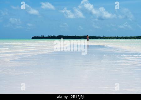 Beautiful Sandbar on the Spanish Wells in the Bahamas Stock Photo