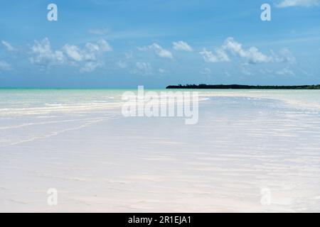 Beautiful Sandbar on the Spanish Wells in the Bahamas Stock Photo