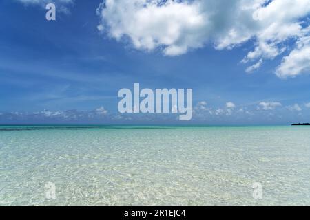 Beautiful Sandbar on the Spanish Wells in the Bahamas Stock Photo