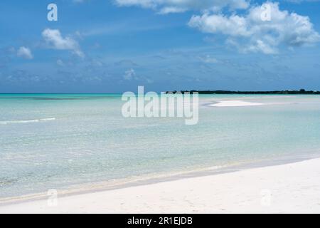 Beautiful Sandbar on the Spanish Wells in the Bahamas Stock Photo