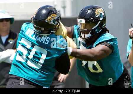 Jacksonville Jaguars offensive lineman Samuel Jackson (62) is seen during  an NFL football game against the Dallas Cowboys, Saturday, Aug. 12, 2023,  in Arlington, Texas. Jacksonville won 28-23. (AP Photo/Brandon Wade Stock  Photo - Alamy