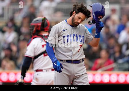 Toronto, Canada. 12th Aug, 2023. Toronto Blue Jays starting pitcher Chris  Bassitt (40) reacts after giving up a three-run home run to Chicago Cubs  shortstop Dansby Swanson, not shown, during fourth inning