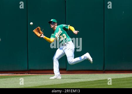 Oakland Athletics' JJ Bleday during a baseball game against the Texas  Rangers in Oakland, Calif., Monday, Aug. 7, 2023. (AP Photo/Jeff Chiu Stock  Photo - Alamy