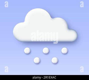 3D snow weather icon Stock Vector