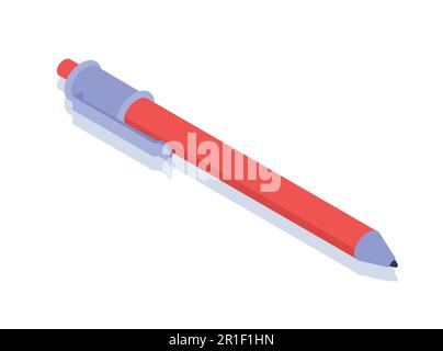 Isometric pen concept Stock Vector