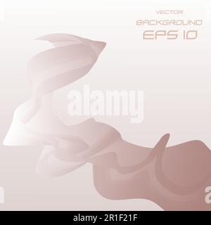 soft beige background with abstract vector images Stock Vector
