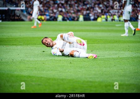 Madrid, Spain. 13th May, 2023. Eden Hazard (Real Madrid) during the football match betweenReal Madrid and Getafe valid for the match day 34 of the Spanish first division league â&#x80;&#x9c;La Ligaâ&#x80;&#x9d; celebrated in Madrid, Spain at Bernabeu stadium on Saturday 13 May 2023 Credit: Independent Photo Agency/Alamy Live News Stock Photo