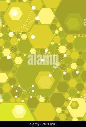 Retro Ugly 70s pattern background created with Hexagon shapes. Retrowave inspired art illustration. Vector geometric backgrounds from the 60's and 70' Stock Vector