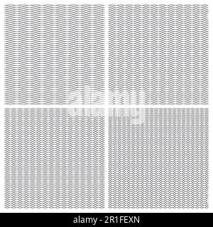 Set seamless pattern guilloche ornament in the form of a dense grid of wavy curly lines, intertwined, the vector for the protection against forgery Stock Vector