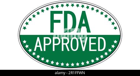 FDA approved oval sticker Stock Vector