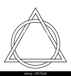 circle weave triangle tattoo Stock Vector