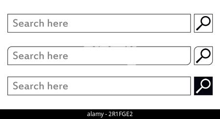 Search bar vector element design set Stock Vector