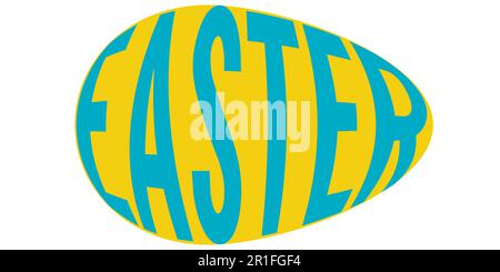 Easter eggs with the word Easter, vector Stock Vector
