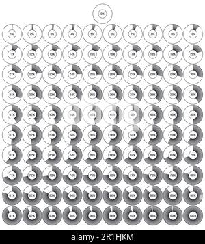 Segmented circle progress bar infographic chart design template Stock ...