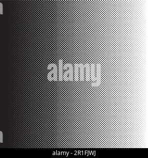 halftone gradient transition from black to white color, vector halftone Stock Vector