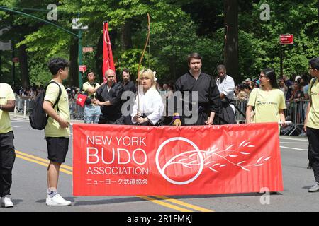 New York City. 13th May, 2023. Central Park West, New York, USA, May 13, 2023 - Thousands of People Marched at the Second Japanese Parade on Saturday, May 13, 2023 in New York City. Credit: Luiz Rampelotto/EuropaNewswire/dpa/Alamy Live News Stock Photo
