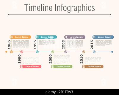 Timeline infographics design template, vector eps10 illustration Stock Vector