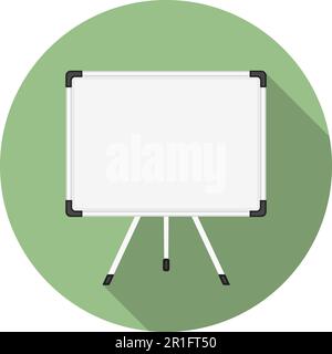 Whiteboard icon, flat design, vector eps10 illustration Stock Vector