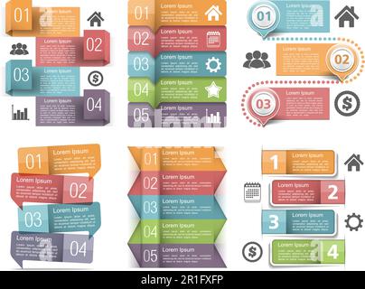 Infographic elements with numbers, icons and place for text, vector eps10 illustration Stock Vector