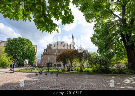 Sofia, Bulgaria. May 2023. Sofia, Bulgaria. May 2023.   exterior view of the Banya Bashi Mosque in the city center Stock Photo