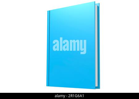 Blue book isolated on white background, 3d rendering Stock Photo
