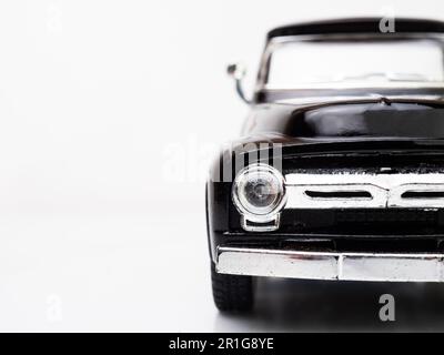 Half face view of a black truck miniature toys Stock Photo