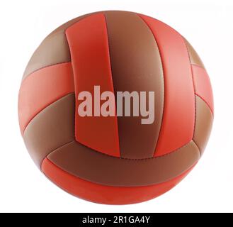 Leather volleyball isolated on a white background Stock Photo