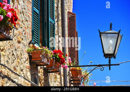 Street of Cetona in Tuscany, Italy Stock Photo