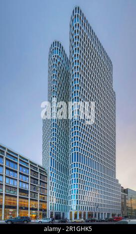 Upper West high-rise with Motel One hotel, exterior view, Zoofenster, Berlin, Germany Stock Photo