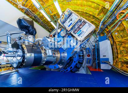 Flying observatory SOFIA, Boeing 747 SP, interior view of the aircraft ...