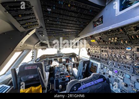 Flying observatory SOFIA, Boeing 747 SP, interior view of the aircraft, SOFIA (Stratospheric Observatory for Infrared Astronomy) is a joint project Stock Photo