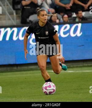 Angel City FC defender Sarah Gorden (11) passes during an NWSL soccer ...