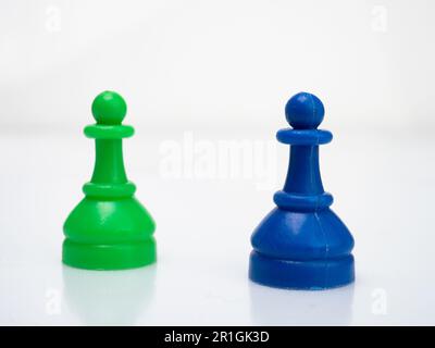 Chess pieces that made from recycled plastic Stock Photo