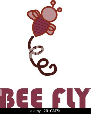 The Bee Fly Logo Template is a colorful and playful design suitable for kids' equipment or related businesses. Stock Vector