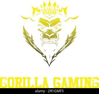 Introducing the Gorilla Gaming Logo Template, perfect for any gaming channel or streamer looking to enhance their branding. The high-quality vector fi Stock Vector
