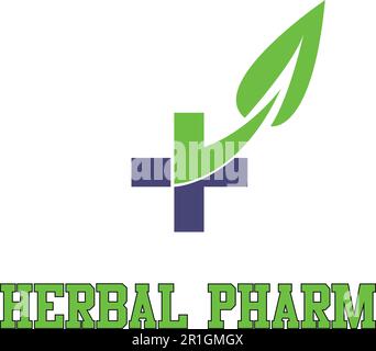 The Herbal Pharm Logo Template is a versatile and professional design that embodies the natural and holistic approach of herbal medicine. Stock Vector