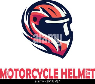 This motorcycle helmet logo template is perfect for any business or brand related to motorcycles or motorcycling. Stock Vector